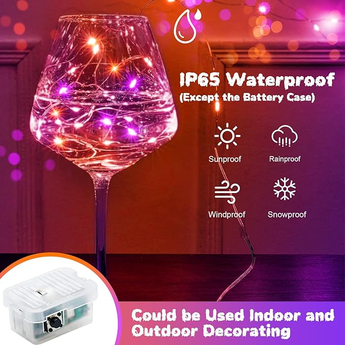 ZGWJ 12 Pack Fairy Lights Battery Operated, 7ft 20 Mini LED Fairy String Lights - Image 5