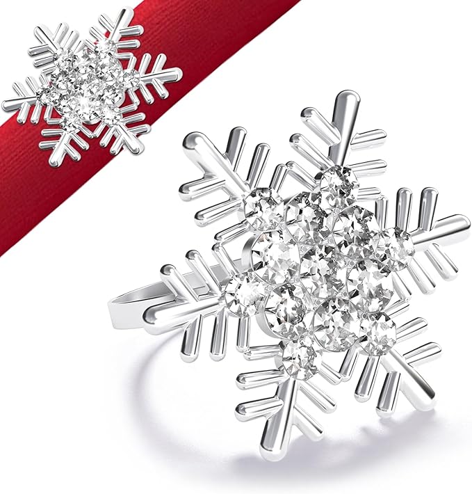 Halatool Christmas Napkin Rings Set of 12, Party Table Decoration by HALATOOL