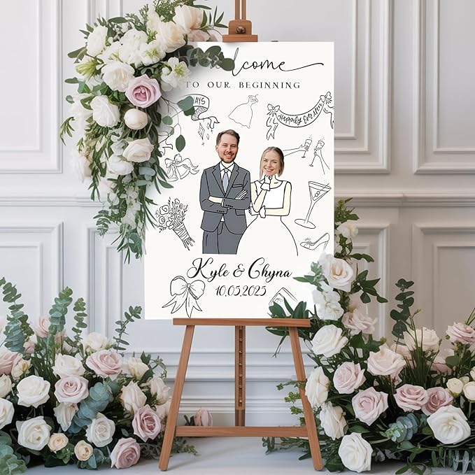 Custom Wedding Plaque for Welcome Sign, Personalized Welcome to our Weddings - Image 2