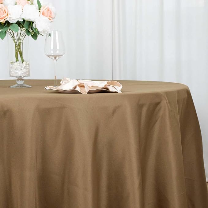 Efavormart Round Tablecloth, 120 Inch Stain & Wrinkle Resistant Washable Table - Image 2