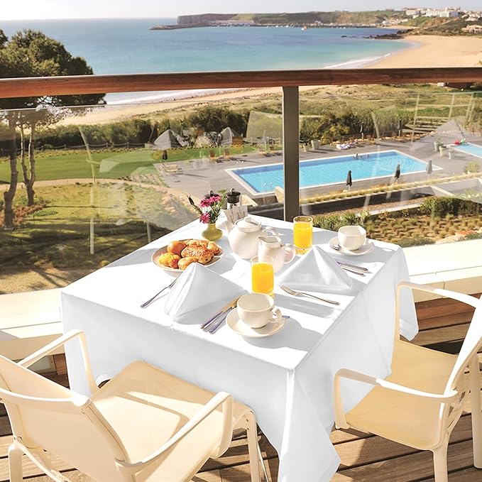 fani 12 Pack Square Tablecloth 52 x 52 Inch, Washable Polyester Table Cloth - Image 5