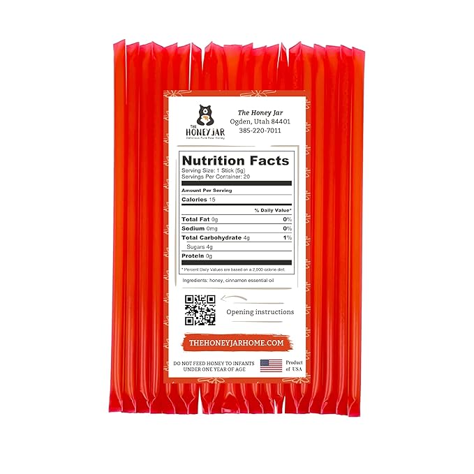 The Honey Jar Cinnamon Flavored Honey Sticks - Image 2