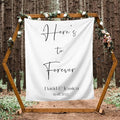 Here's to Forever Rustic Backdrop, Custom Tapestry by DEVONDESIGN