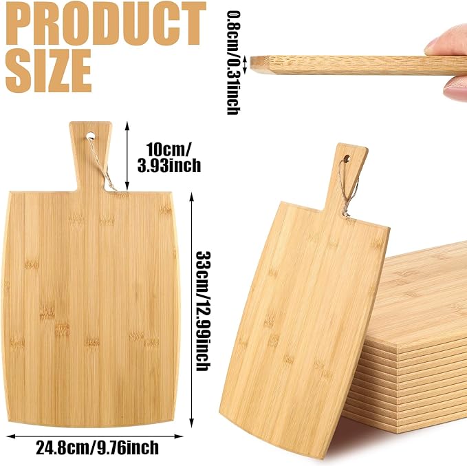 Patelai 12 Packs Wooden Cutting Board Set - Image 2