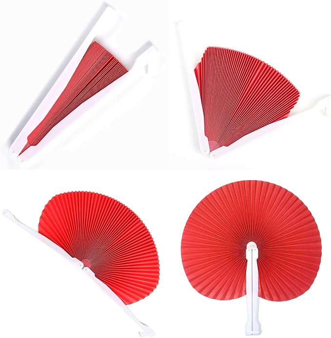 12 Packs Decorative Paper Folding Hand Fans Handheld - Image 6