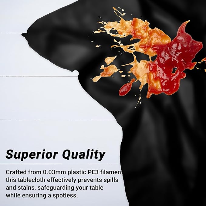 QZYL 12 PCS Table Cloth Rectangle, 54 X 108 in Disposable Christmas Table Cloth - Image 4