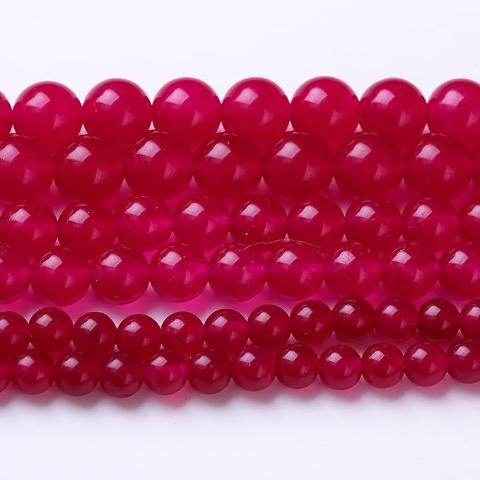 Rose Carnelian Stone Beads Gemstone Round Crystal Energy Jade Beads Stone Beads by Unknown