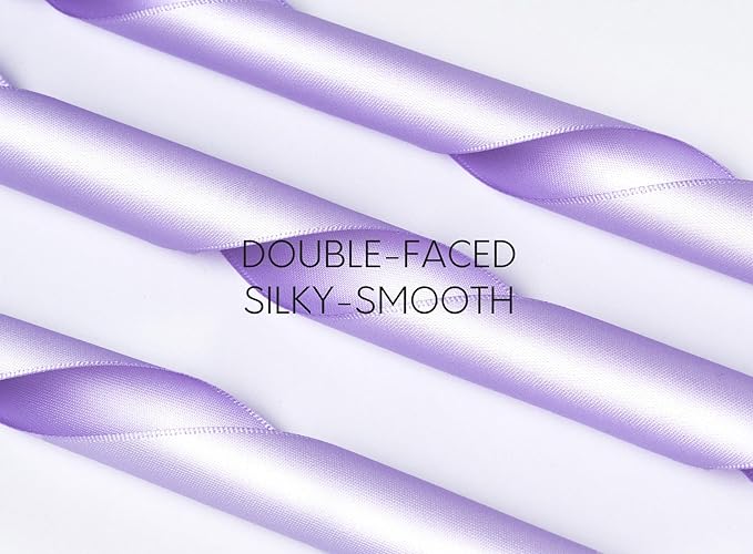 Lavender Satin Ribbon 1-1/2 Inch x 50 Yards Double-Faced Ribbons - Image 3
