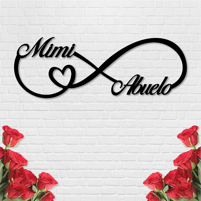Personalized Infinity Symbol, Metal Love Sign, Custom Family Name Established by Monlyey