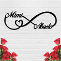 Personalized Infinity Symbol, Metal Love Sign, Custom Family Name Established by Monlyey