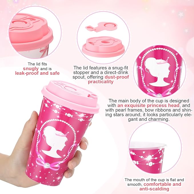 Yungyan 36 Sets Hot Pink Girl Party Favors Goodie Cups - Image 3