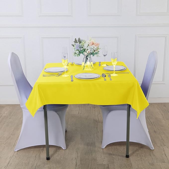 Cupuamon Square Tablecloth 52x52 inch Washable Polyester Fabric Table Cloth - Image 6