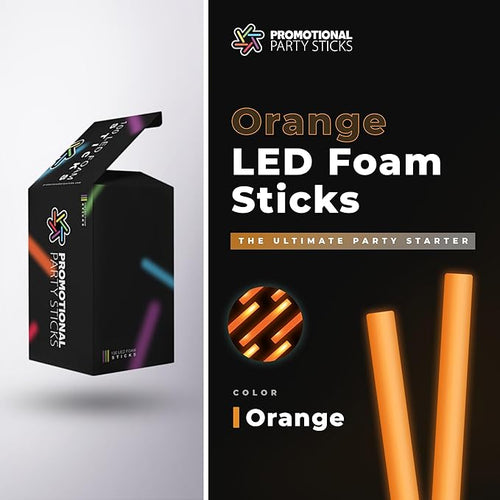100 Orange Foam Glow Sticks - Image 2