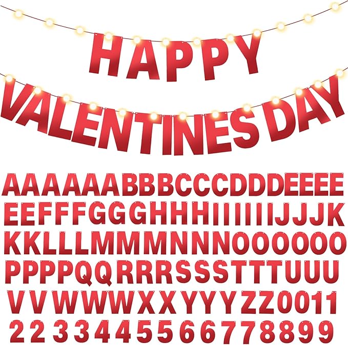 TaoBary 112 Pcs DIY Letter Kit Glitter Customizable Banner Letters Include 107 by TaoBary