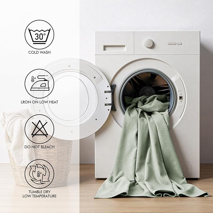 MIULEE Sage Green Linen Cottton Table Cloth Round Tablecloth Waterproof - Image 8