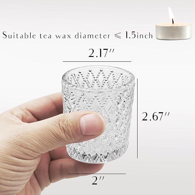 Clear Glass Votive Candle Holders - Image 6
