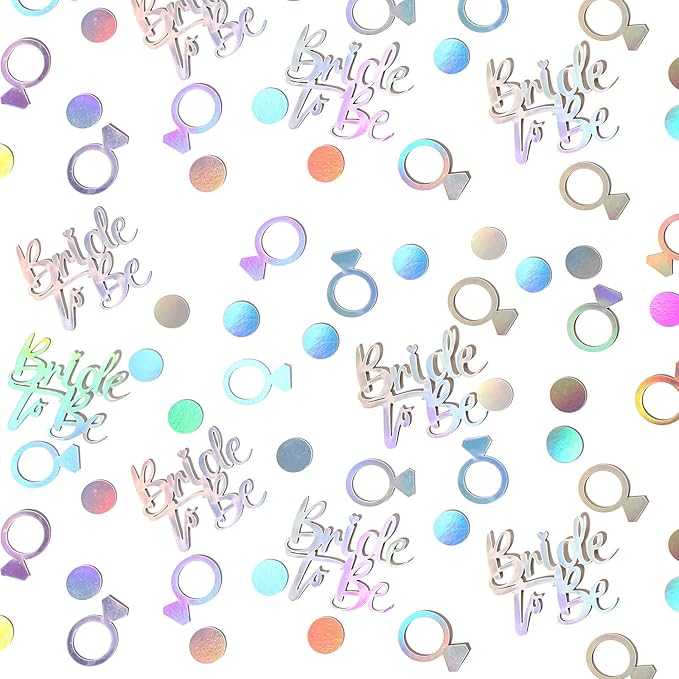 230PC Wedding Confetti Bridal Shower Decorations Bride To Be Ring Confetti - Image 6