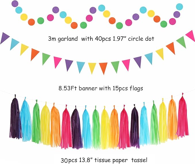 Rainbow Birthday Party-Decorations - Image 3
