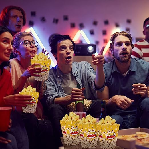 Panelee 100 Pack Popcorn Boxes for Movie Night 24oz Popcorn Disposable Paper - Image 7