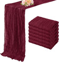 Burgundy 6 Pack Cheesecloth Table Runner 10FT Rustic Gauze Cheese Cloth Table by FoliafeelHome