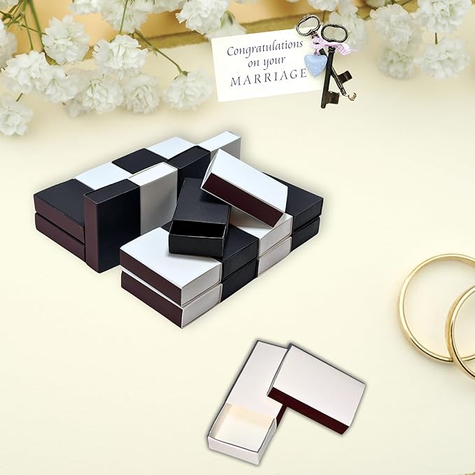 60pcs Blank Match Boxes, 2.25x1.42x0.59in Bulk White and Black Matchboxes DIY - Image 6