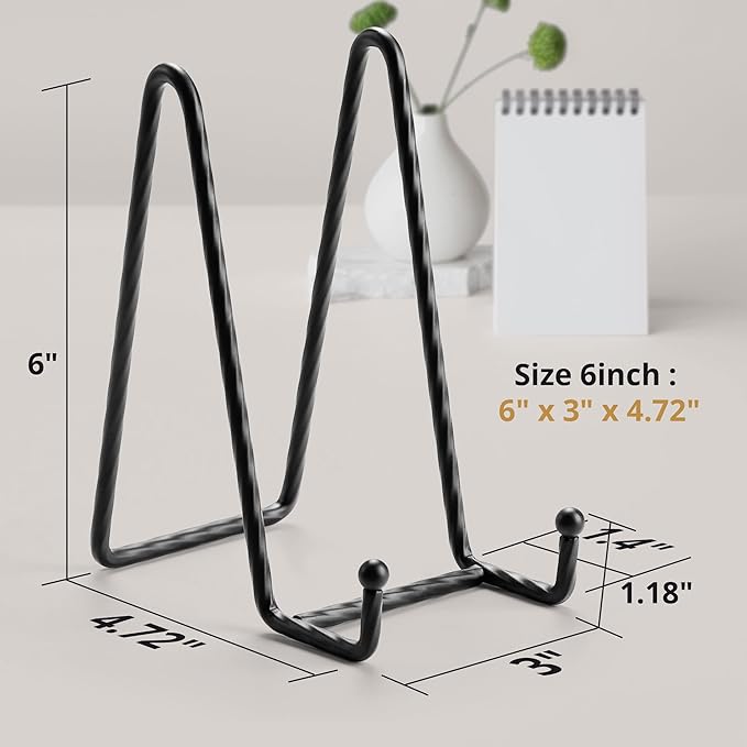 3 Pack 6inch Picture Stands for Display, Plate Holder Display Stand, Picture - Image 2