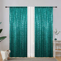Eternal Beauty Sequin Backdrop Curtains, 2x8 Ft-2 Panels Teal Back Drop by EternalBeauty