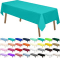 Aqua Blue Plastic Tablecloths 2 Pack Disposable Table Covers 54 x 108 Inch. by PartyUlyja