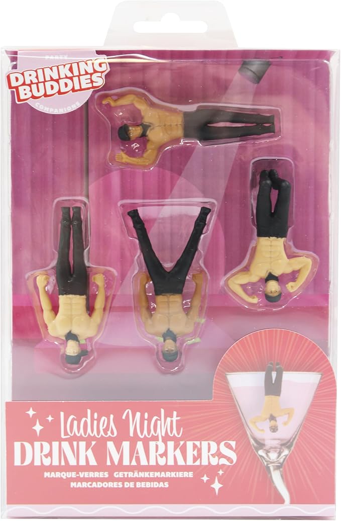 NPW Ladies Night Drink Markers, Original Drinking Buddies & Wine Glass Charms by NPW+Drinking+Buddies