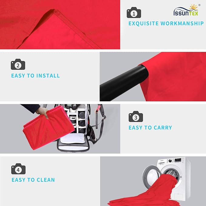 ISSUNTEX 5X7 ft Background Muslin Backdrop, Photo Studio, Collapsible High - Image 4