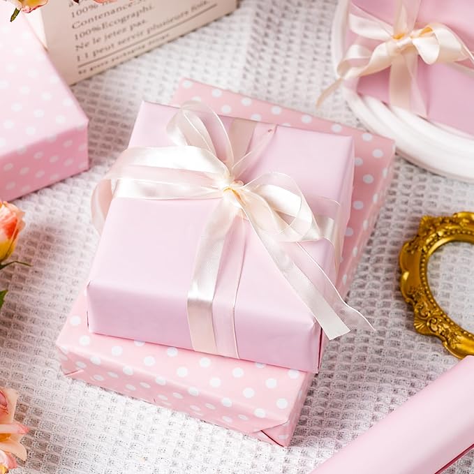 Garbendy Gift Wrapping Paper Roll-Solid Color Pearly-Lustre Paper, Valentine's - Image 5