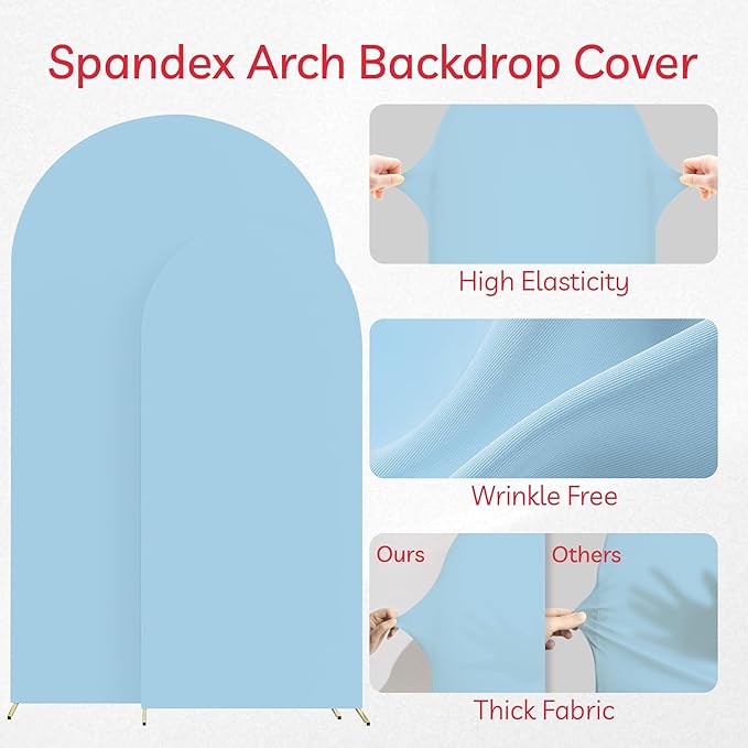 Set of 2 Arch Backdrop Cover High Elastic Wrinkle-Resistant Arch Cover Spandex - Image 5