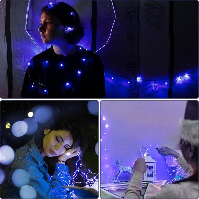 12 Pack Fairy Lights Battery Operated String Lights，7FT 20LED Waterproof Silver - Image 7