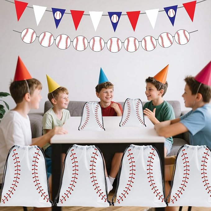 SAOTD 50 Pack Baseball Goodie Bags 7.87x9.84 inch, Party Fvors Gift Treat Snack - Image 4