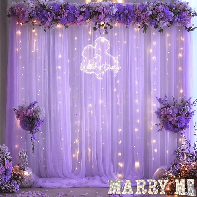 Lavender Tulle Backdrop Curtain - Image 5