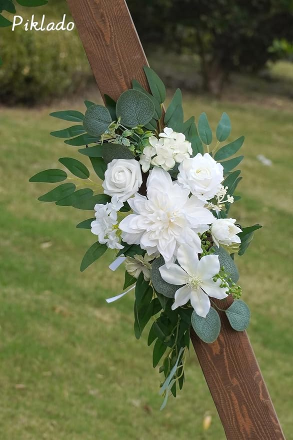 Faux Flower Swag Set of 2 for Wedding Welcome Signs Floral Swag Wedding - Image 7