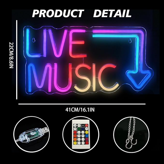 RGB Dynamic Music Neon Sign Dimmable - Image 5