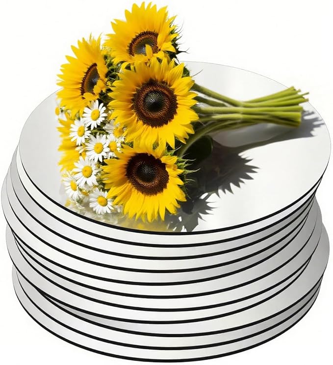 11Pack Round Mirror Centerpieces by Cunnikku