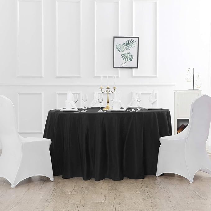 90 inch Round Tablecloth Washable Polyester Table Cloth Decorative Table Cover - Image 6
