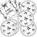40pcs Black Bow Birthday Decorations Sophisticated Coquette Birthday Supplies by Unknown