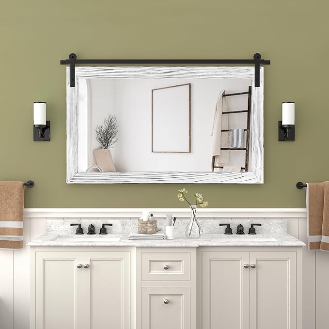 COGOOD Farmhouse Barn Door Mirror - Image 3