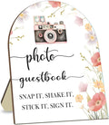 Wedding Photo Guestbook Desk Plaque, Floral Decor Party Welcome Sign, Bridal by CelebrateEveryMoment