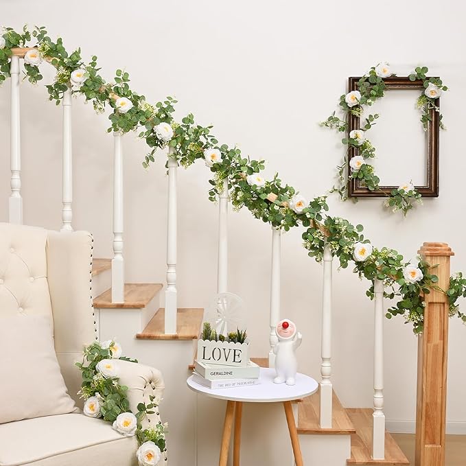 Dolicer 2Pcs 13Ft Artificial Eucalyptus Garlands - Image 5