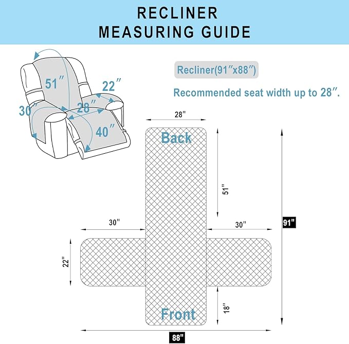 Recliner Chair Covers Reversible Sofa Cover Couch Cover - Image 6