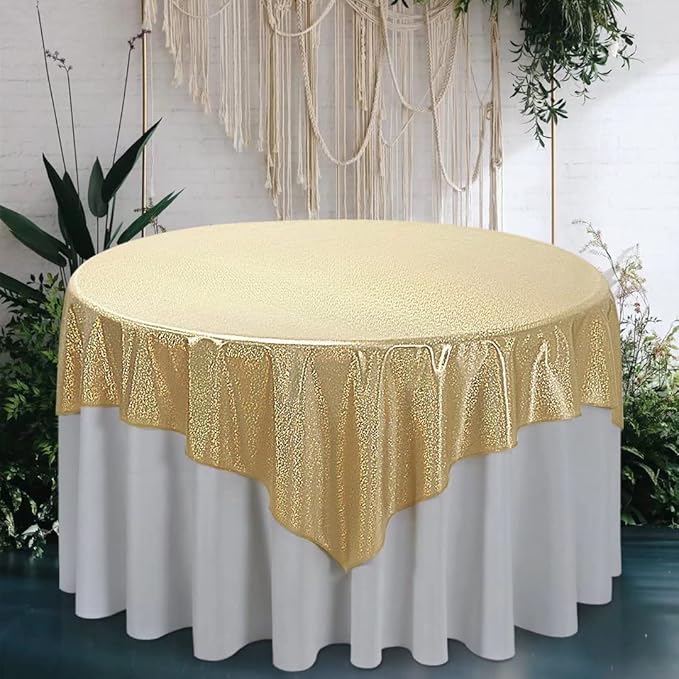 Fitable Sequin Tablecloth for Parties 60x60 Inch by Fitable