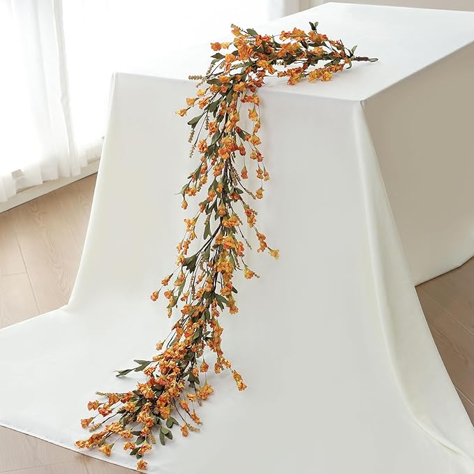 Mizii Fall Garland Artificial Flower Garlands 6 Feet Fake Wildflower Floral by Mizii