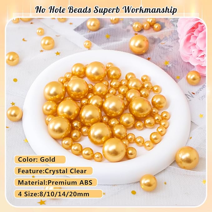 300Pcs Pearl Vase Filler, Candle Centerpieces, Wedding Birthday Party Home - Image 3