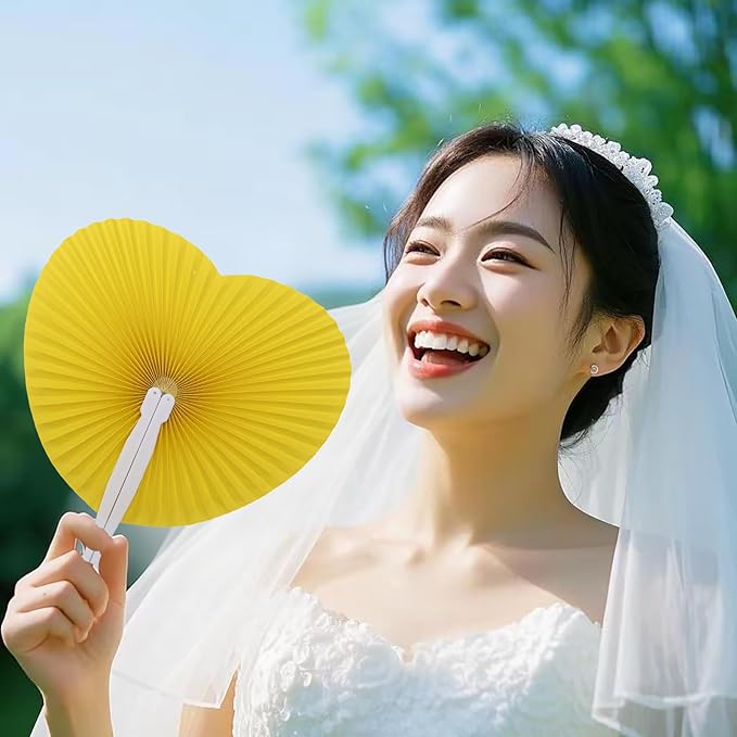 12 Packs Decorative Paper Folding Hand Fans Handheld - Image 3