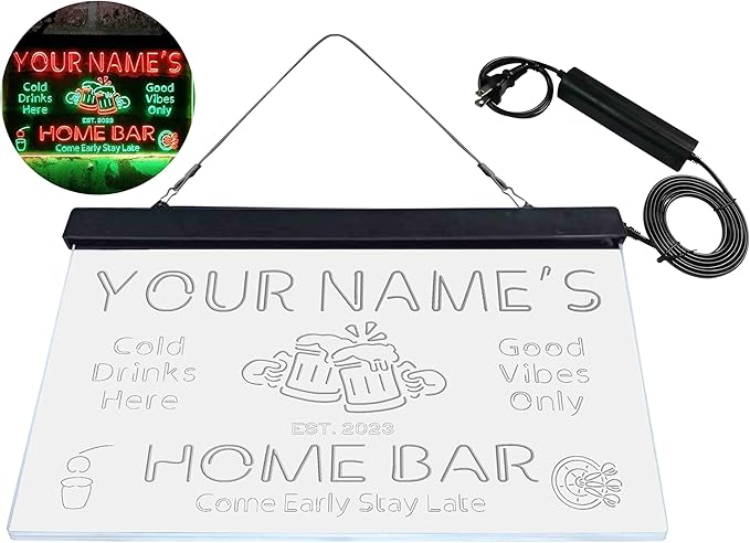 ADVPRO Personalized Your Name Custom Home Bar Beer Established Year Dual Color - Image 9