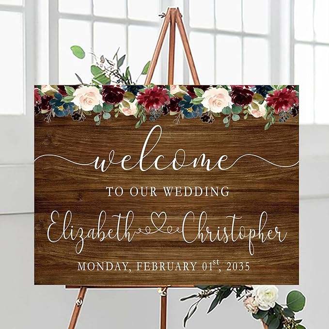 Welcome Sign With Stand - Image 3